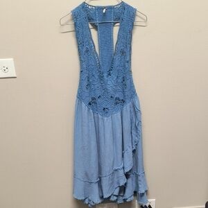 Free People Backless Blue Dress